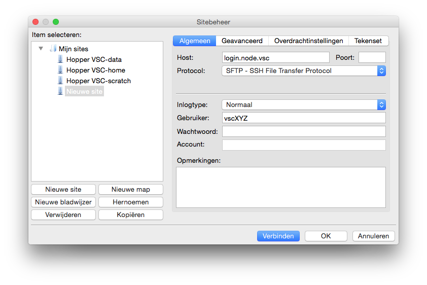 FileZilla config