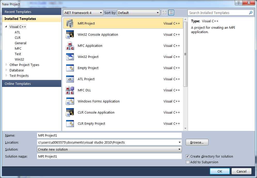 MS Visual Studio MPI
