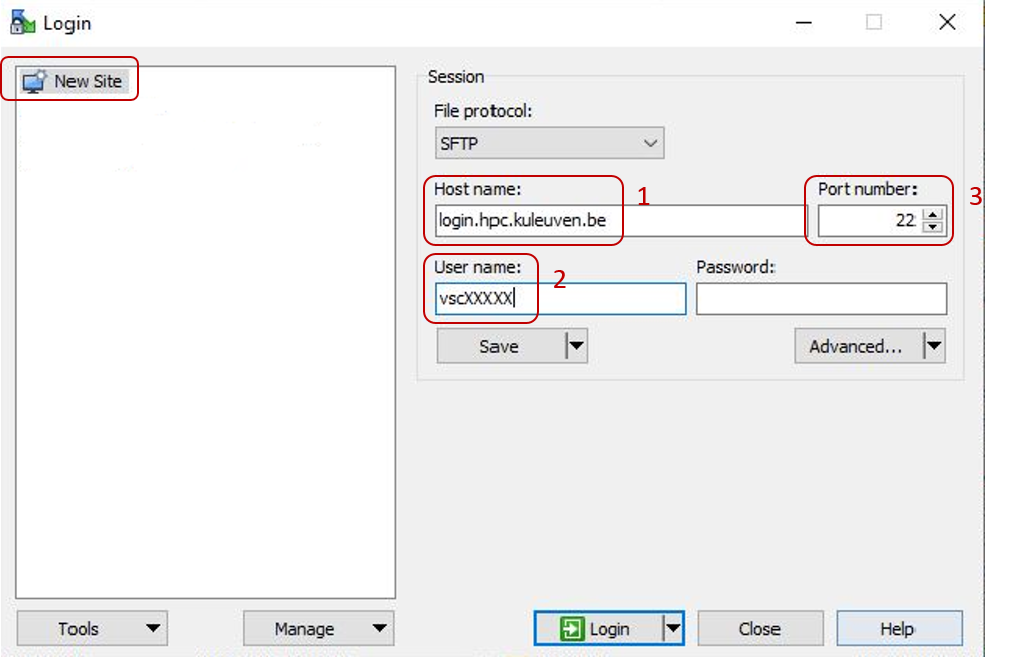 WinSCP config